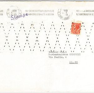 48482 -   REPUBBLICA - STORIA POSTALE  --  BELL'ANNULLO MECCHANICO su SIRACUSANA