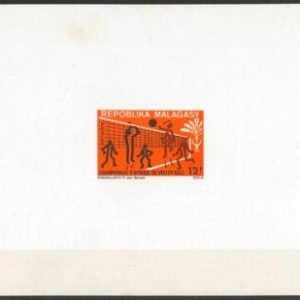 50037 - MADAGASCAR -- VOLLEYBALL sport - DELUXE SOUVENIR SHEET Proof - NICE!