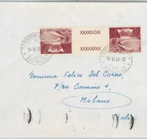50944 - SWITZERLAND  - Postal History - GUTTER pair TETE-BECHE stamps on COVER 1