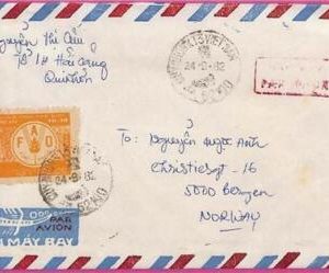 ag1533 - VIETNAM - Postal History - Air mail COVER to NORWAY 1982