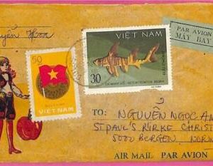 ag1537 - VIETNAM - Postal History - Air Mail COVER to NORWAY 1980
