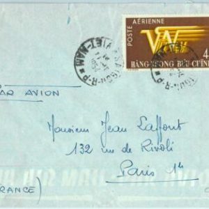 91243 -  VIETNAM - Postal History -  AIRMAIL COVER to FRANCE - 1954