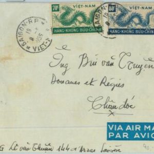 91244 -  VIETNAM - Postal History -   AIRMAIL COVER  1955