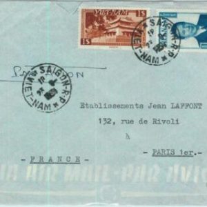 91241 -  VIETNAM - Postal History -   COVER to FRANCE - 1954
