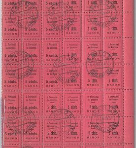 48528 - España - HISTORIA POSTAL: MAHON  # 4 x 42 con VARIEDADES 4a y 4e