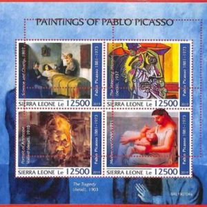 A4539 - SIERRA LEONE - ERROR MIPERF, Kleinbogen: 2019, Pablo Picasso, Art.-Nr