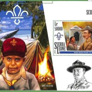 A2565 - SIERRA LEONE -FEHLER: MISPERF, Souvenir s - 2019 Boy Scouts,...