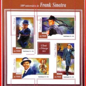 A4477 - SAO TOME & PRINCIPE- ERROR MISPERF, Miniature sheet: 2015 Sinatra, Music
