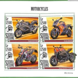 A2551 - SIERRA LEONE - FEHLER: MISPERF - 2019, Motorräder, Ducati, Honda,...
