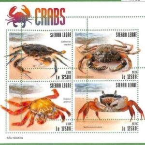 A2529 - SIERRA LEONE - ERROR: MISPERF, Kleinbogen - 2019 Krabben,...