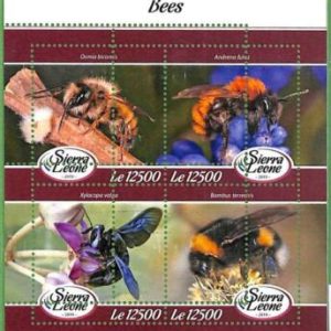 A2540 - SIERRA LEONE - FEHLER: MISPERF, Kleinbogen - 2019, Bienen