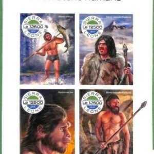 A2537 - SIERRA LEONE - ERROR: IMPERF Miniatura hoja -2019 Prehistoria Homosapien
