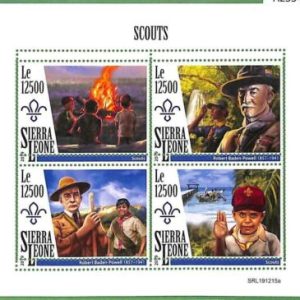 A2554 - SIERRA LEONE -ERROR: MISPERF, Miniatura s -2019 Boy Scouts, Baden-Powell