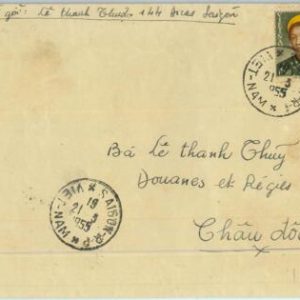 91239 -  VIETNAM - Postal History -   COVER  1955