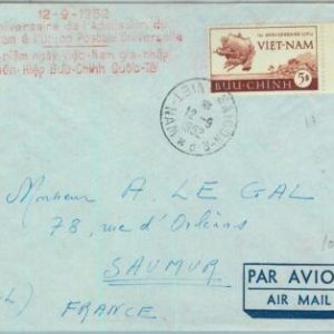 91235 -  VIETNAM - Postal History -  AIRMAIL COVER to FRANCE - 1952  UPU