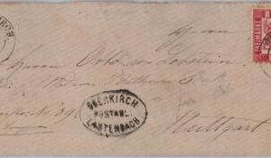 39546 - GERMANY Baden  - POSTAL HISTORY - Mi #18on COVER: POSTFABLAGE LAUTENBACH