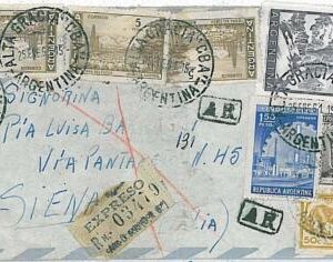 21234  - ARGENTINA  -  POSTAL HISTORY - EXPRESS COVER to ITALY 1961