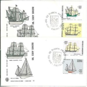 26147  - ARGENTINA  -  2 FDC COVER :1979 - BOATS