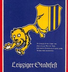 20596 - GERMANY - Postal History - Advertising STATIONERY: Liepzig Festival LION