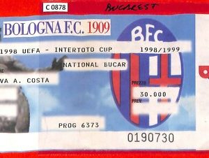 C0878 - Vecchio BIGLIETTO PARTITA CALCIO - 1998: BOLOGNA - NATIONAL BUCAREST