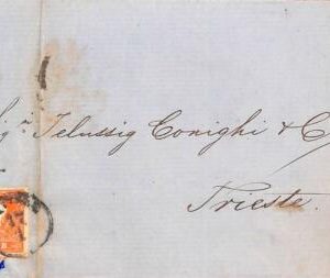 99090 - AUSTRIA - POSTAL HISTORY - COVER from FIUME Croatia to TRIESTE 1859