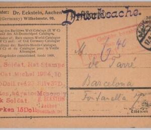 42105 GERMANY - POSTAL HISTORY: INFLATION Period: Gebühr bezahlt to SPAIN 1923