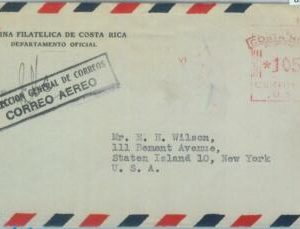85997 - COSTA RICA - POSTAL HISTORY -  Red MACHINE POSTMARK on COVER 1940's