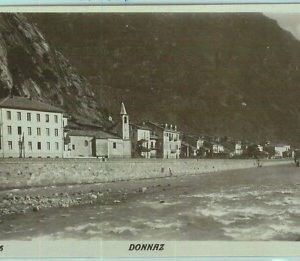 97490  - CARTOLINA d'Epoca -  AOSTA provincia  - DONNAZ  fotografica 1905