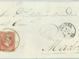 P0133 - SPAIN - POSTAL HISTORY - #48 on cover from TALAVERA Rueda de Carreta 57