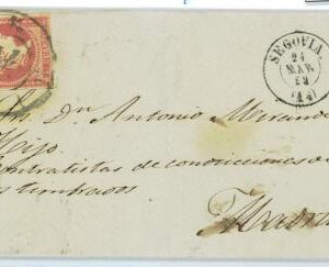 P0131 - SPAIN - POSTAL HISTORY - #48 on cover from SEGOVIA  Rueda de Carreta 44