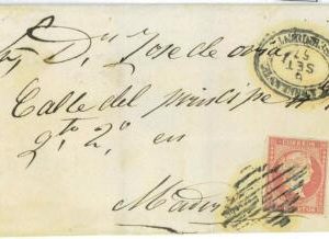 P0135 - SPAIN - POSTAL HISTORY - #48 on cover matasello AMBULANTE Ascendente
