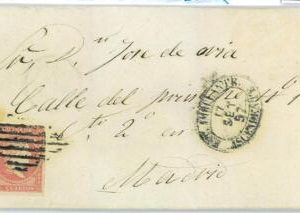 P0138 - SPAIN - POSTAL HISTORY - #48 on cover matasello AMBULANTE Ascendente