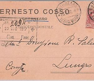 44415  CARTOLINA d'Epoca - CATANZARO Città -  PUBBLICITARIA: Ernesto Cosso 1917