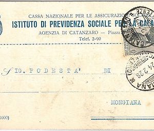 44419   CARTOLINA d'Epoca - CATANZARO Città -  PUBBLICITARIA: IMPS 1928