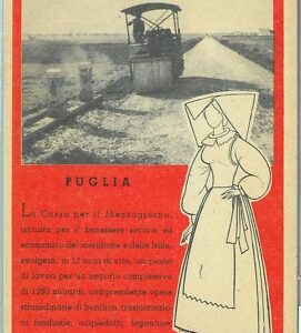 98035 - CARTOLINA d'Epoca - BARI Puglia - Pubblicitaria CASSA per il MEZZOGIORNO