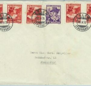 66922 - SWITZERLAND - Postal History - COVER - Pro Juventute 1934  COSTUMES