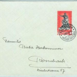 66929 - SWITZERLAND - Postal History - SBHV # B50 single on COVER 1940