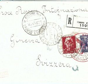 71697 - ITALIA RSI - Storia Postale - BUSTA RACCOMANDATA con CENSURA TEDESCA