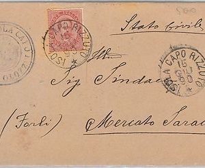 CROTONE --- ITALIA REGNO:  storia postale - BUSTA / LETTERA : Capo Rizzuto 1890