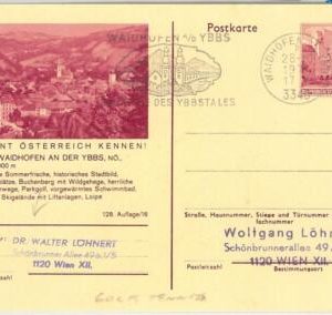 54495 -  AUSTRIA - POSTAL HISTORY:  STATIONERY CARD : Waidhofen TENNIS  1974