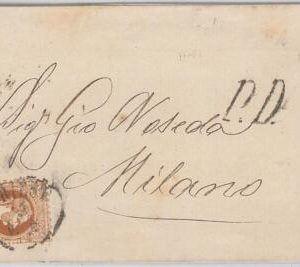 51181  -  AUSTRIA -  POSTAL HISTORY: 1807 stamp on COVER from TRIESTE to MILANO
