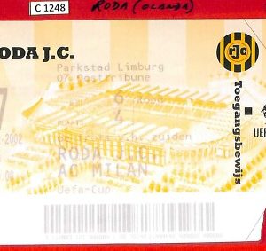C1248 - Vecchio BIGLIETTO PARTITA CALCIO - 2002 RODA VS MILAN