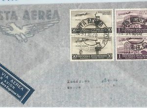 71445 - Colonie EGEO - Storia Postale: Sass # A52 coppia + A53 copp su BUSTA