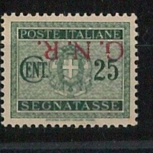 ITALIA RSI - Sass BRESCIA 50/Ia  nuovo non linguellato ** SOPRASTAMPA ROVESCIATA