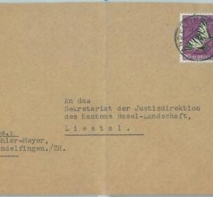 66921 - SWITZERLAND - Postal History - COVER - Pro Juventute 1951 BUTTERFLIES