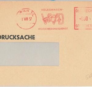 56647  - AUSTRIA - POSTAL HISTORY:  POSTMARK on COVER  FRONT  1957- AUTOMOTIVE