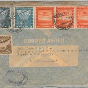 56458  -   CHILE-  POSTAL HISTORY: AIRMAIL COVER to  AUSTRIA 1952