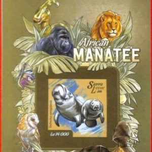 A4647 -SIERRA LEONE -ERROR IMPERF: 2015, Lamantini, Gufi, Farfalle, Leoni,...
