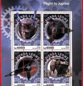 A4570 - SIERRA LEONA - ERROR MISPERF: 2016, Astronomía, Júpiter, Nave...