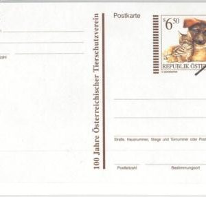 56701 - AUSTRIA - POSTAL HISTORY - STATIONERY CARD : SPECIMEN - CATS &  Dogs